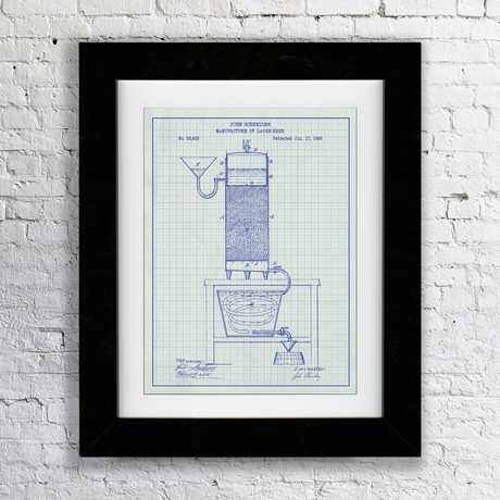 Manufacture of Lager Beer // White Grid (11"W x 17"H x 0.75"D // Matted)