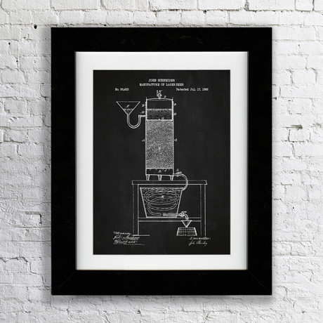 Manufacture of Lager Beer // Chalkboard (11"W x 17"H x 0.75"D // Matted)