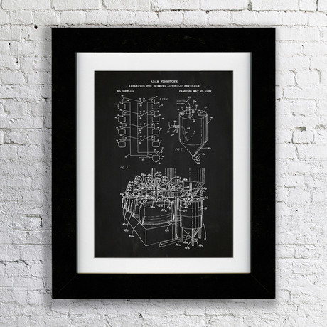 Apparatus for Brewing Alcoholic Beverages // Chalkboard (11"W x 17"H x 0.75"D // Matted)
