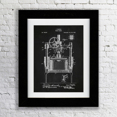 Wine Press // Chalkboard (11"W x 17"H x 0.75"D // Matted)