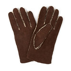 Shearling Gloves // Curly Lining // Chocolate (Small)