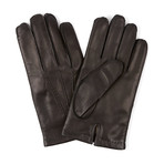 Nappa Gloves // Saddle Stitch Cashmere Lining // Made In Italy // Black (Medium)