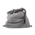 Cashmere Striped Travel Set (Stone Grey + Silver Cloud)