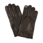 Nappa Glove // Conductive Thread Embroidery // Black (Small)