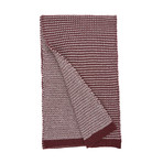 Cashmere Scarf // 10" x 70" // 2 Tone (Bordeaux + Light Heather Grey)
