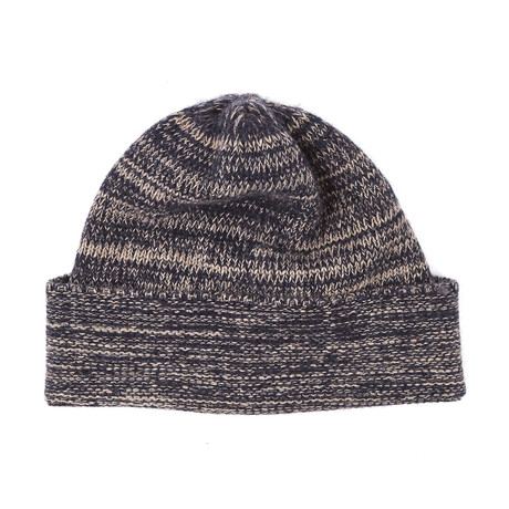 Cashmere Hat In Melange Color (Black + Medium Heather Grey)