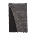 Cashmere Scarf // 30cm x 200cm (Black + Medium Heather Grey)