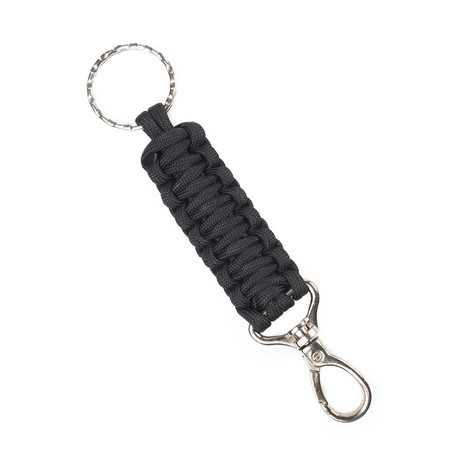 Hand Braided Paracord Keyfob // Charcoal