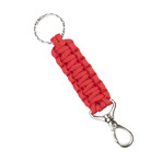 Hand Braided Paracord Keyfob // Red