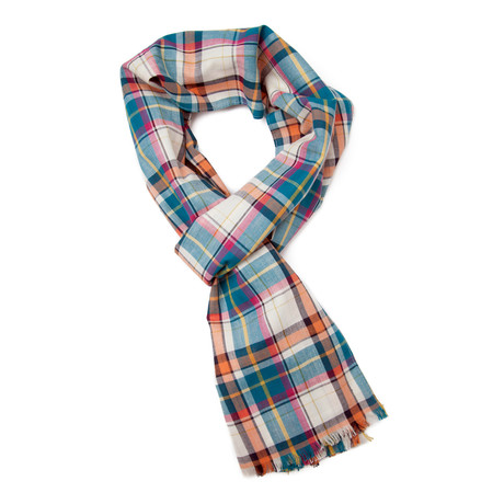 Plaid Spring Scarf // Orange