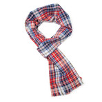 Plaid Spring Scarf // Blue