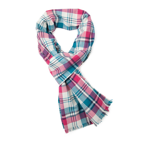 Plaid Spring Scarf // Pink