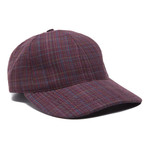 Tweed Plaid Baseball Cap // Purple