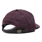 Tweed Plaid Baseball Cap // Purple