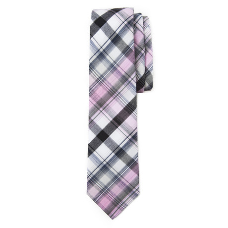 Picnic Plaid Tie // Pink + Black + Cream