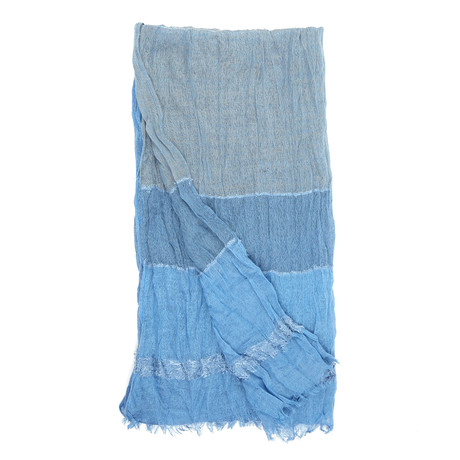 Bay Plaid Scarf // Blue