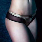 Casino Skirted Thong // Gold (Small)