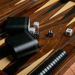 Backgammon Set // Brown Wood Grain