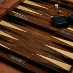 Backgammon Set // Brown Wood Grain