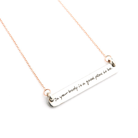 "In Your Body" Tag Necklace