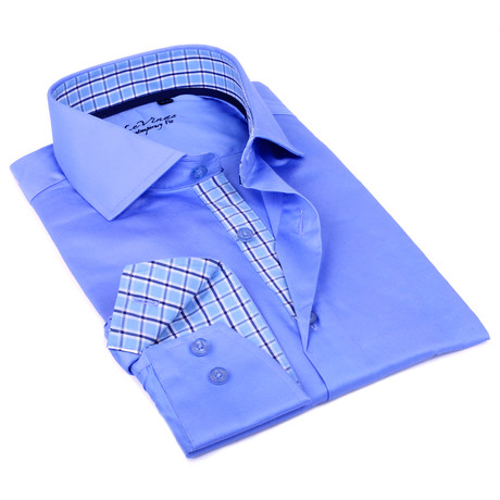 Solid Dress Shirt // Blue (S)