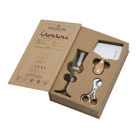 Grappa Glass + Chocolate + Cigar Cutter Set (Eco)