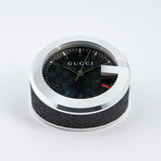 Gucci Clock // Black Leather