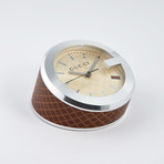 Gucci Clock // Beige Leather