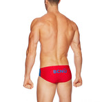 Playa Low-Rise Swim Brief // Red (S)