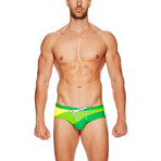 Obelisk Swim Brief // Lime (XL)