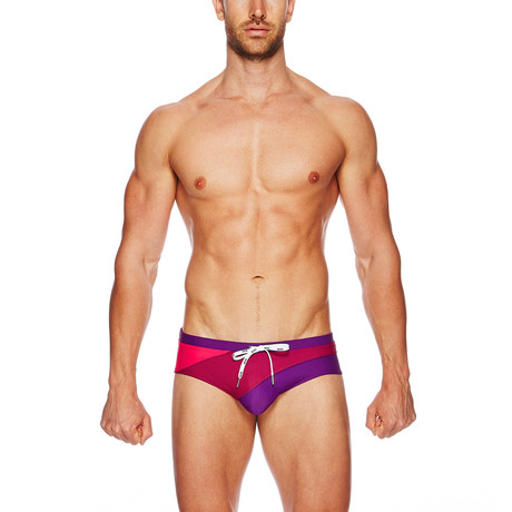 Obelisk Swim Brief // Purple (S)