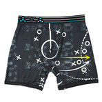 Strategem Print Performance Boxer Brief // Black + White (Small)