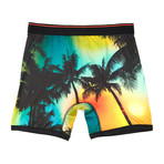 Sunset Palm Print Performance Boxer Brief // Multi (Small)