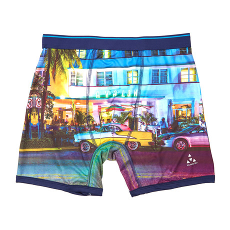 Ocean Drive Print Performance Boxer Brief // Multi (Small)