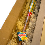 Pinstripes Bat + Wall Hang // Teal + Mustard