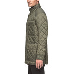 Essex Long Quilted Jacket // Olive (XL)