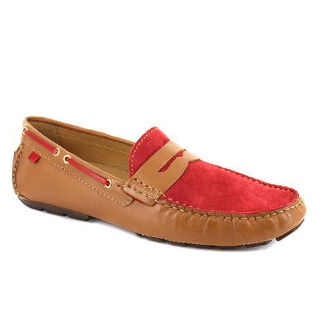 Marc Joseph // Union St. 2 Loafer // Tan + Red (US: 8)