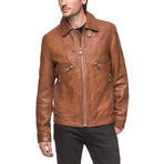 Exeter Leather Jacket // Cognac (S)