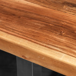 Straight Cut Dining Table + Stainless Steel Legs (70"L x 36"W x 30"H)