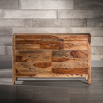 Large Andie 7 Drawers Rosewood Dresser // Light Olive