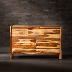 Large Andie 7 Drawers Rosewood Dresser // Natural