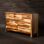 Large Andie 7 Drawers Rosewood Dresser // Natural