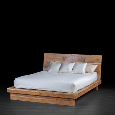 Industrial Style Tan Bed // Grey (Queen Size)