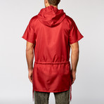 Breezy Windbreaker Poncho // Black + Red // Pack of 2 (M)