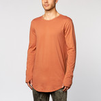 Packs Long Sleeve High-Low Tall Tee // Rust (M)