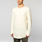 Packs Long Sleeve High-Low Tall Tee // Cream (M)