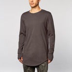 Packs Long Sleeve High-Low Tall Tee // Charcoal (M)