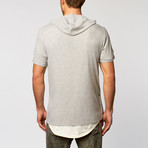 Assassin's Shortsleeve Rib Hoodie // Heather Grey (L)