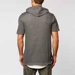 Assassin's Shortsleeve Fleece Hoodie // Charcoal (M)