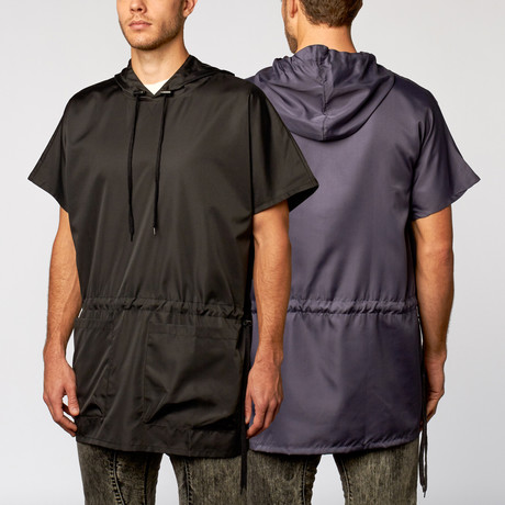 Breezy Windbreaker Poncho // Black + Charcoal // Pack of 2 (S)